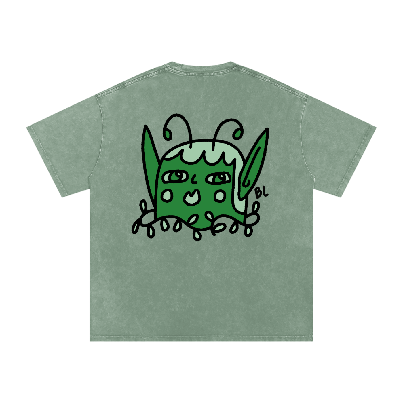 Fae Dork Mono Green - Oversize Vintage